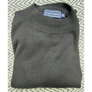 Paul Fredrick Men's Black Knit Sweater XXL Silk/Cotton/Cashmere Blend Crewneck R